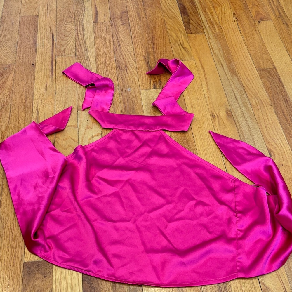 Sincerely Jules Fuchsia Satin Top